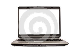 Silver Portable Laptop Computer Isolated XXXL