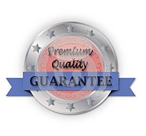 Premium quality guarantee button