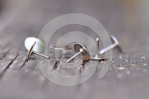 Silver push pin group