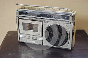 Silver Radio Cassette Recorder