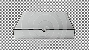 Silver rectangular box with lid and handle