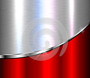 Silver red metallic background 3D