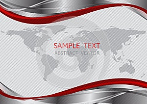 Silver and red wave vector background, Element furnished by Nasa