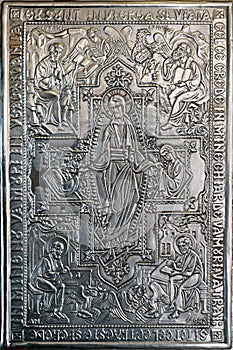 silver religious book cover