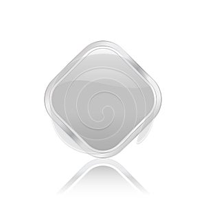 Silver rhomb icon photo