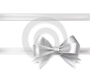 Silver ribbon bow