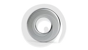 A silver ring on a white background (ai generated)
