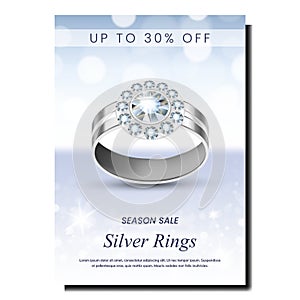 Silver Rings Creative Promotional Poster Vector