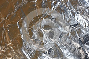 Silver background with foil texture