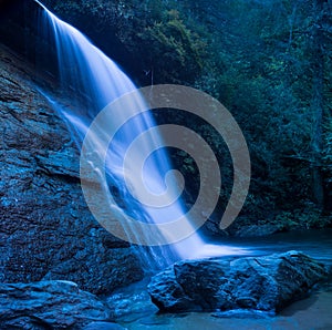 Silver Run falls waterfall near Cashiers NC