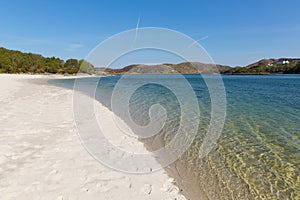 Silver Sands beach Morar Scotland UK sandy beaches on the coastline near Arisaig