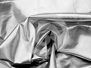 Silver satin fabric