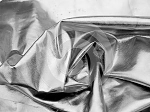 Silver satin fabric