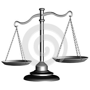 Silver scale of justice photo