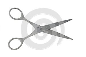 Silver scissors.