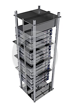 Silver Servers Rack