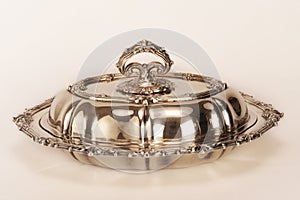 Silver serving dish