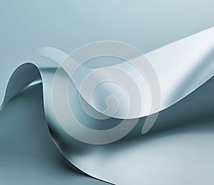 A silver sheet of paper with a wavy surface