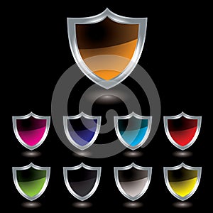 Silver shield black