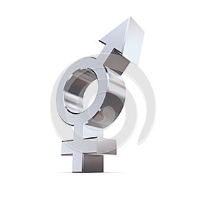 Silver Shiny Transgender Symbol photo