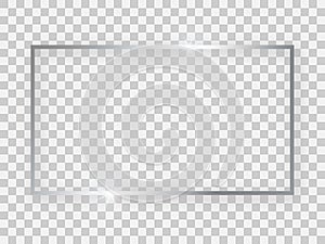 Silver shiny 16x9 rectangular frame