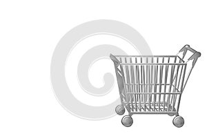 Silver shopping cart