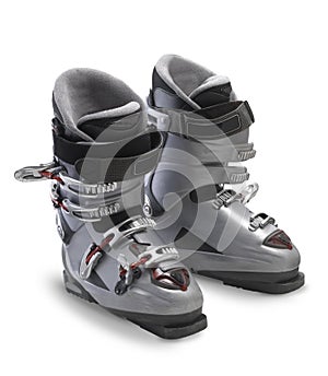 Silver Ski Boots