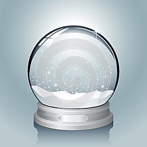 Silver Snow Globe