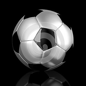 Silver soccer ball