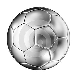 Silver soccer ball