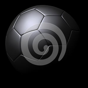Silver Soccer ball isolated