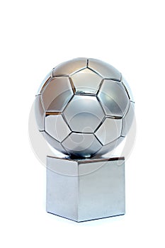 Silver soccer cup