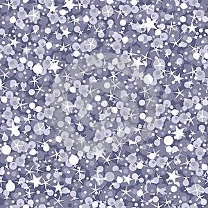 Silver sparkles seamless pattern background