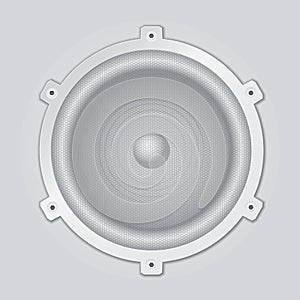 Silver speaker closeup - vector