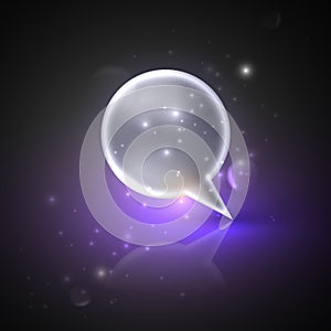 Silver speech bubble