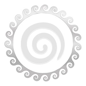 Silver Spirals Frame Seamless Waves