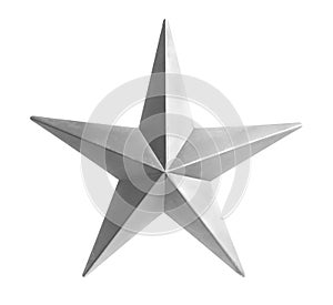 Silver Star Isolated over white background