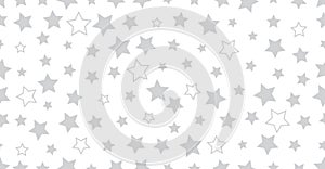 Silver star seamless vector background. Abstract geometric pattern for web business and graphic designs.