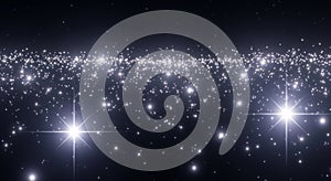 Silver Starry Light Abstract Background
