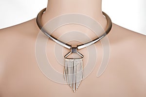 Silver statement necklace