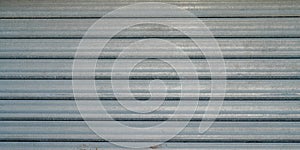 Silver steel background pattern texture horizontal metal banner gray corrugated zinc sheet grey vintage