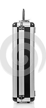 Silver steel suitcase