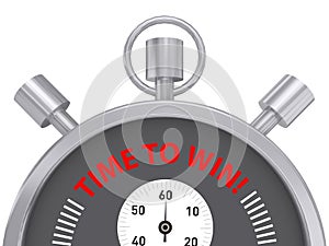 Silver Stopwatch Time to Win