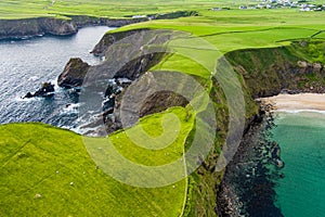 Silver Strand, a sandy beach in a sheltered, horseshoe-shaped bay, situated at Malin Beg, near Glencolmcille, in south-west County