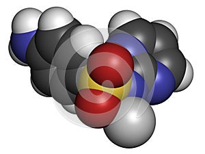 Silver sulfadiazine topical antibacterial drug molecule. Used in treatment of wounds and burns. photo