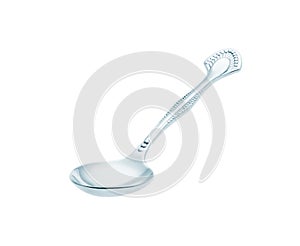 Silver tablespoon isolated on white background