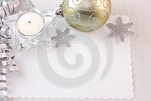 Silver tea light candle