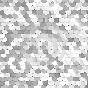 Silver texture of fabric with sequins