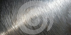 A silver textured surface with a fine, crosshatched pattern, adding a delicate, linear texture