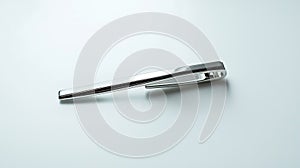 Silver tie clip with a square shape